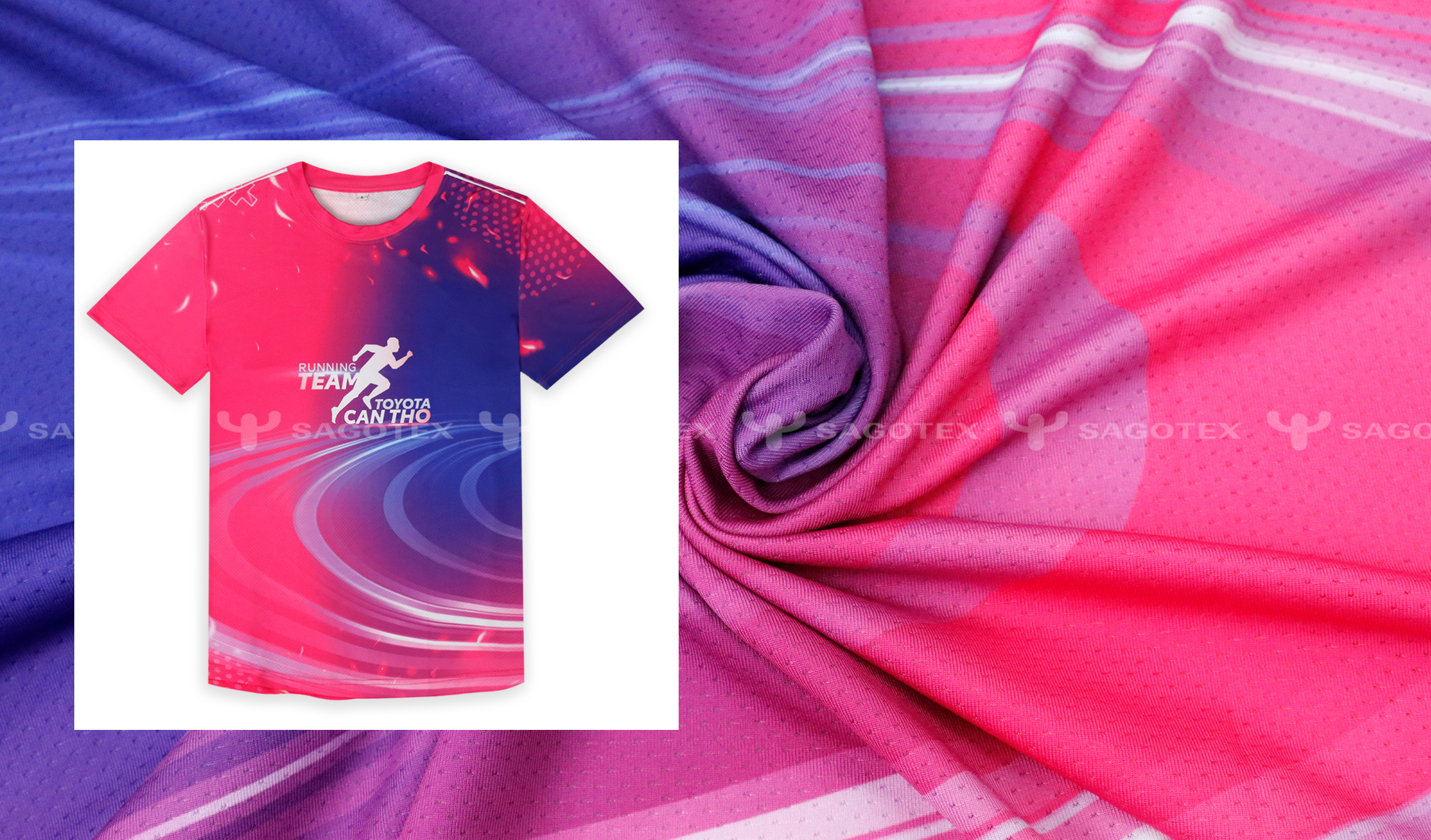 vải cá sấu mè may áo thun sự kiện, giải chạy