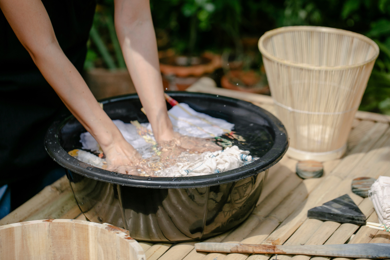 Giặt vải thun bamboo bằng nước lạnh