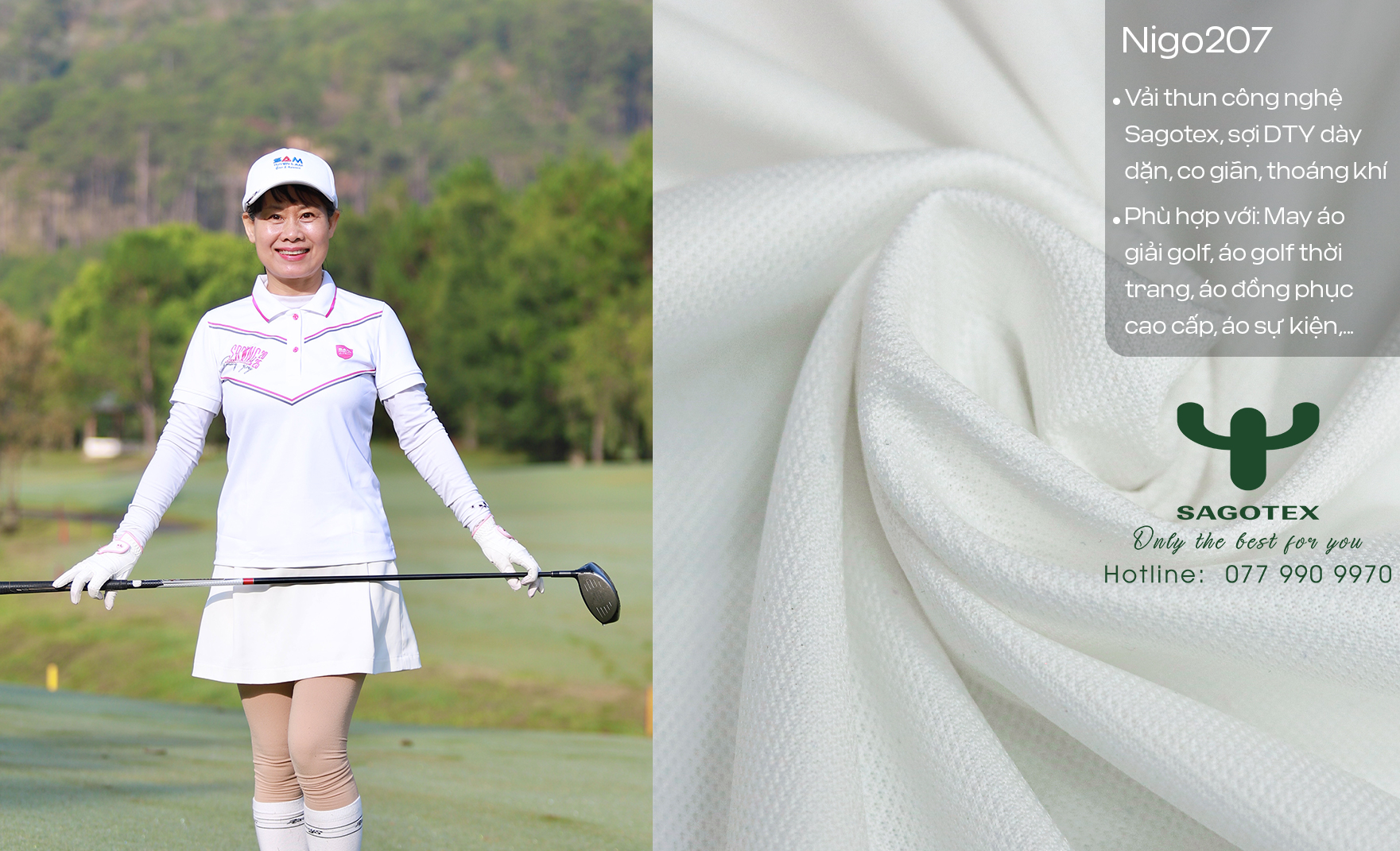 Vải may áo golf cao cấp - Top vải may áo golf chất lượng cao